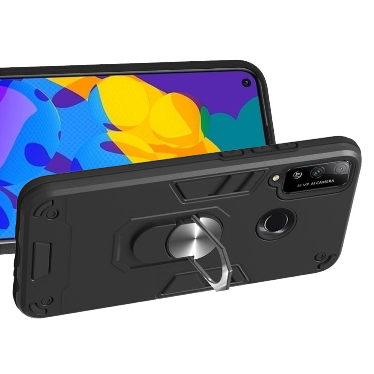 For Huawei Honor Play 4T 2 in 1 Armour Series PC + TPU Protective Case with Ring Holder