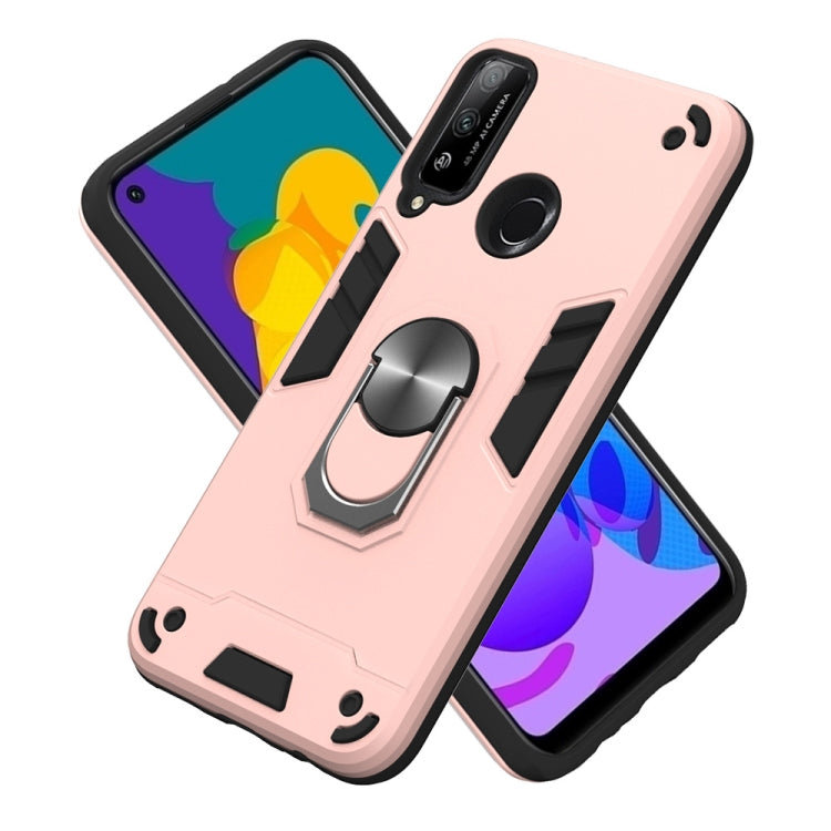 For Huawei Honor Play 4T 2 in 1 Armour Series PC + TPU Protective Case with Ring Holder