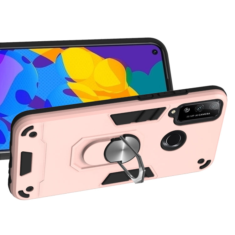 For Huawei Honor Play 4T 2 in 1 Armour Series PC + TPU Protective Case with Ring Holder