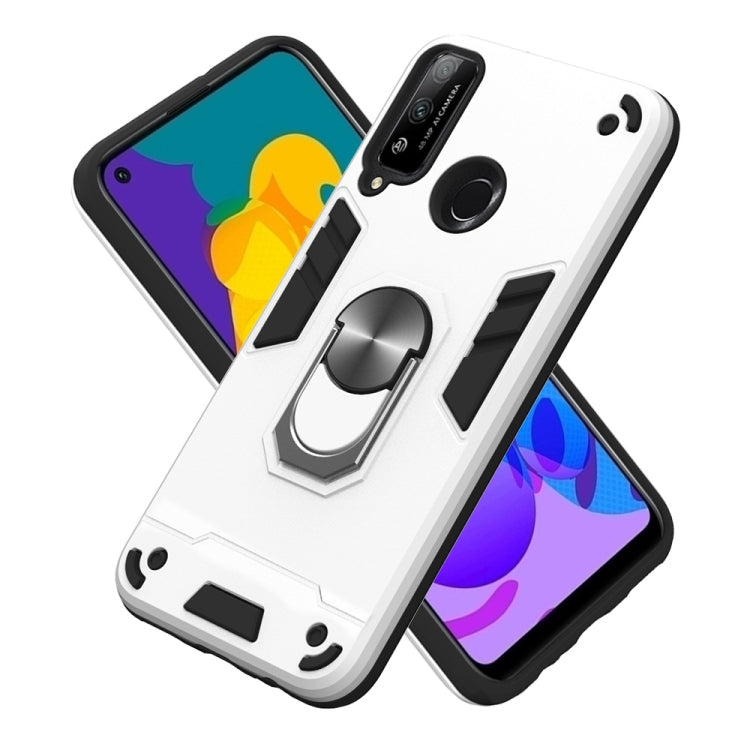 For Huawei Honor Play 4T 2 in 1 Armour Series PC + TPU Protective Case with Ring Holder