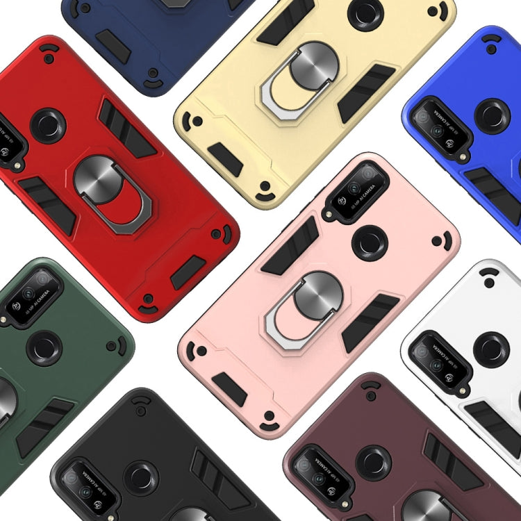 For Huawei Honor Play 4T 2 in 1 Armour Series PC + TPU Protective Case with Ring Holder