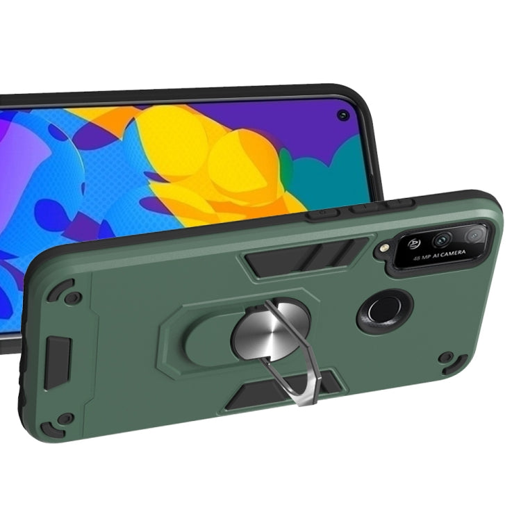 For Huawei Honor Play 4T 2 in 1 Armour Series PC + TPU Protective Case with Ring Holder