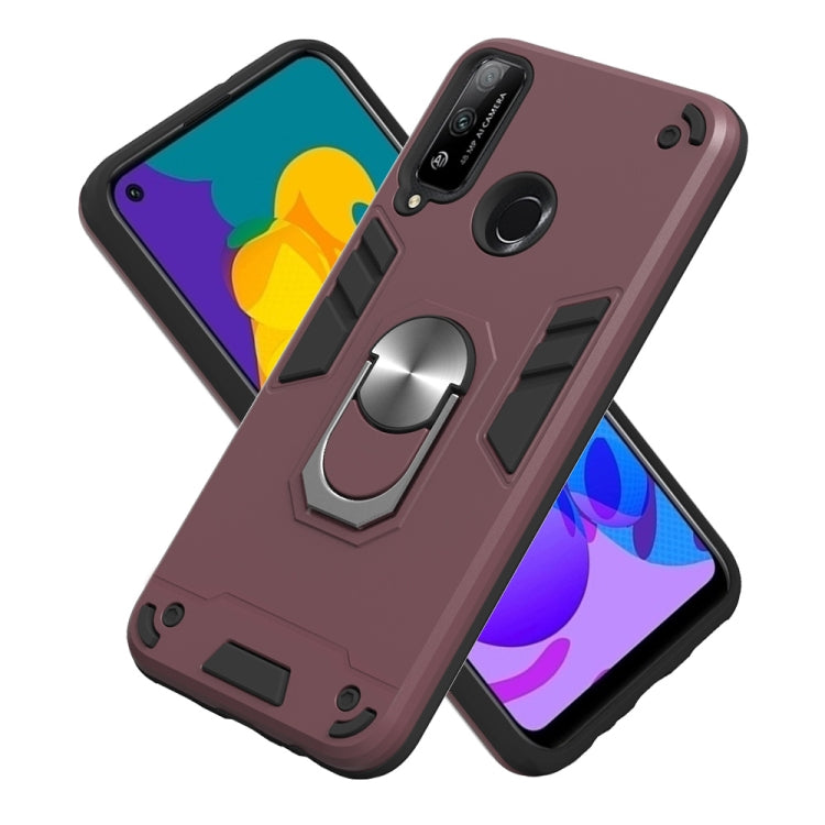 For Huawei Honor Play 4T 2 in 1 Armour Series PC + TPU Protective Case with Ring Holder