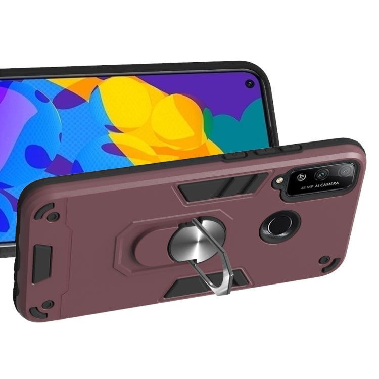 For Huawei Honor Play 4T 2 in 1 Armour Series PC + TPU Protective Case with Ring Holder