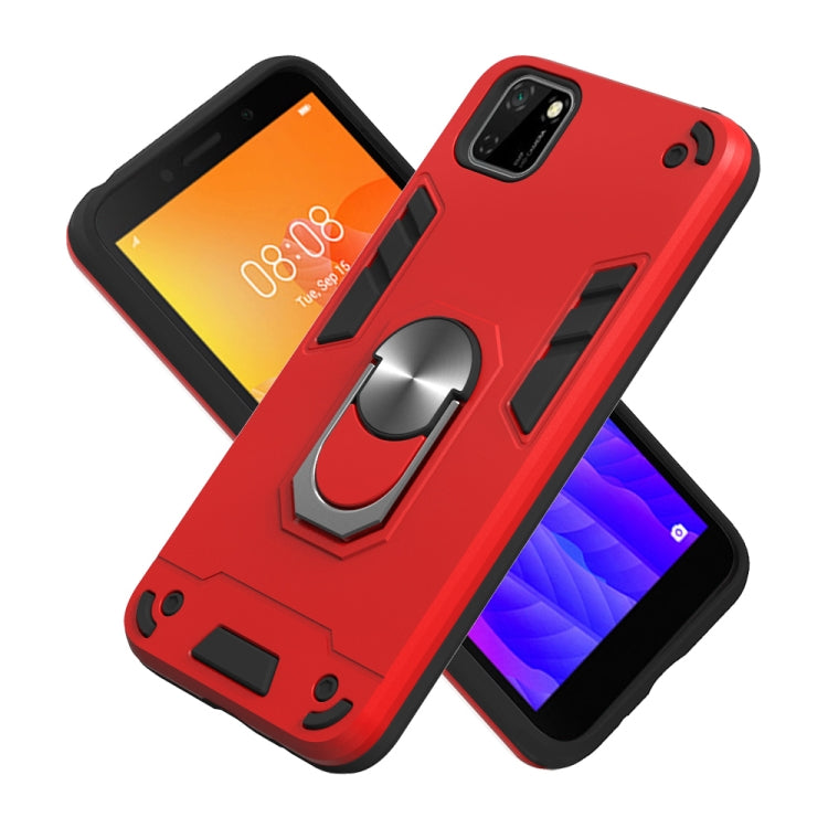 For Huawei Y5P(2020) 2 in 1 Armour Series PC + TPU Protective Case with Ring Holder