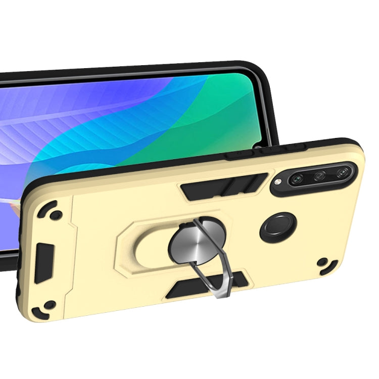 For Huawei Y6P 2 in 1 Armour Series PC + TPU Protective Case with Ring Holder