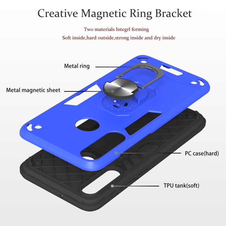 For Huawei Y6P 2 in 1 Armour Series PC + TPU Protective Case with Ring Holder