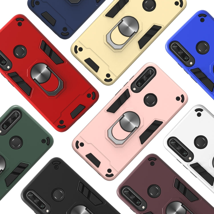 For Huawei Y6P 2 in 1 Armour Series PC + TPU Protective Case with Ring Holder