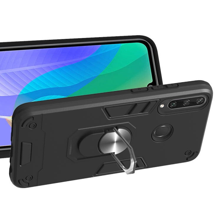 For Huawei Y6P 2 in 1 Armour Series PC + TPU Protective Case with Ring Holder
