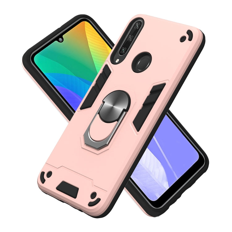 For Huawei Y6P 2 in 1 Armour Series PC + TPU Protective Case with Ring Holder