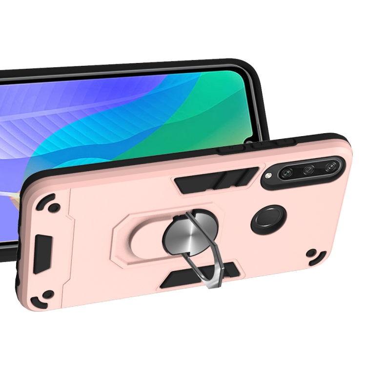 For Huawei Y6P 2 in 1 Armour Series PC + TPU Protective Case with Ring Holder