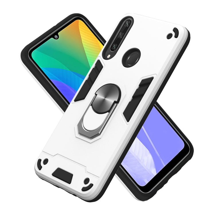 For Huawei Y6P 2 in 1 Armour Series PC + TPU Protective Case with Ring Holder