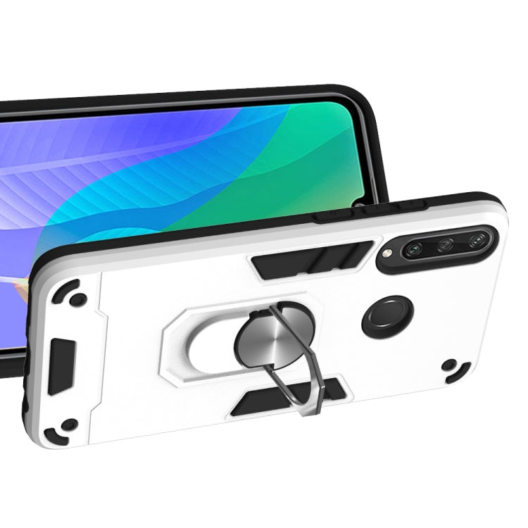 For Huawei Y6P 2 in 1 Armour Series PC + TPU Protective Case with Ring Holder