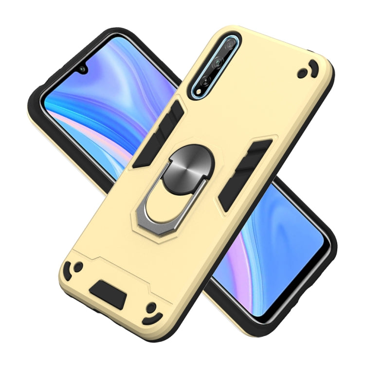 For Huawei Y8P(2020) 2 in 1 Armour Series PC + TPU Protective Case with Ring Holder