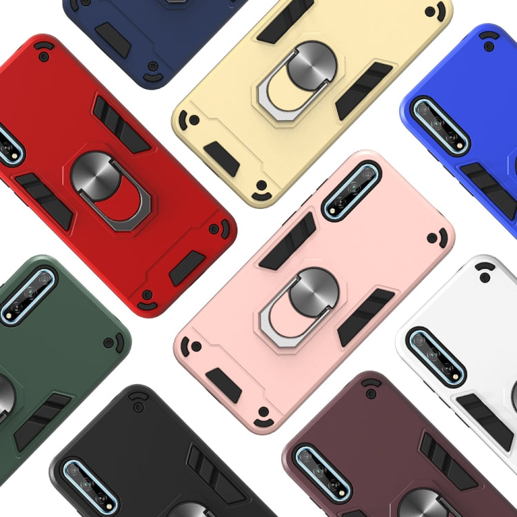 For Huawei Y8P(2020) 2 in 1 Armour Series PC + TPU Protective Case with Ring Holder