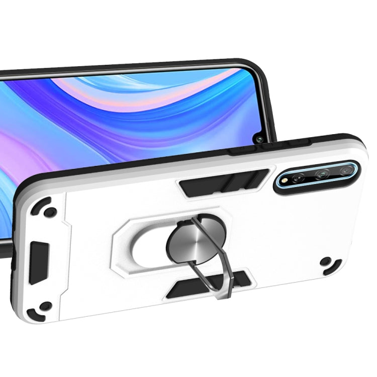 For Huawei Y8P(2020) 2 in 1 Armour Series PC + TPU Protective Case with Ring Holder