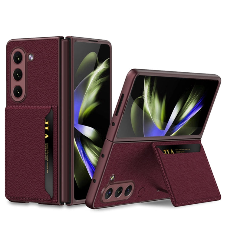 For Samsung Galaxy Z Fold5 GKK Ultra-thin Leather Phone Case with Card Slots