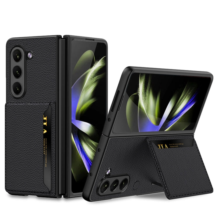 For Samsung Galaxy Z Fold5 GKK Ultra-thin Leather Phone Case with Card Slots
