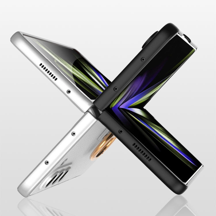 For Samsung Galaxy Z Fold5 GKK Ultra-thin PC + PU Phone Case with Ring