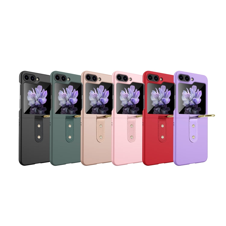 For Samsung Galaxy Z Flip5 Oil-sprayed Ring PC Phone Case