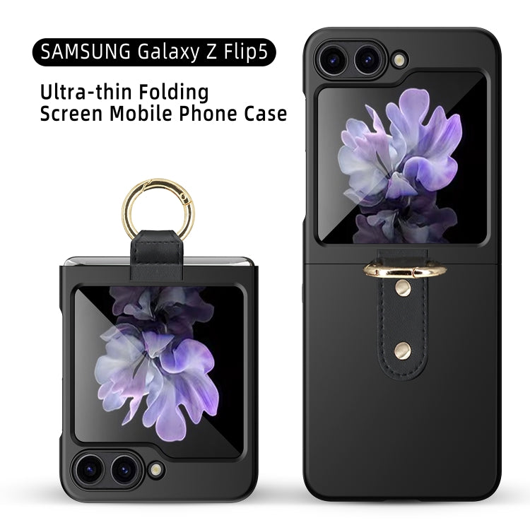 For Samsung Galaxy Z Flip5 Oil-sprayed Ring PC Phone Case