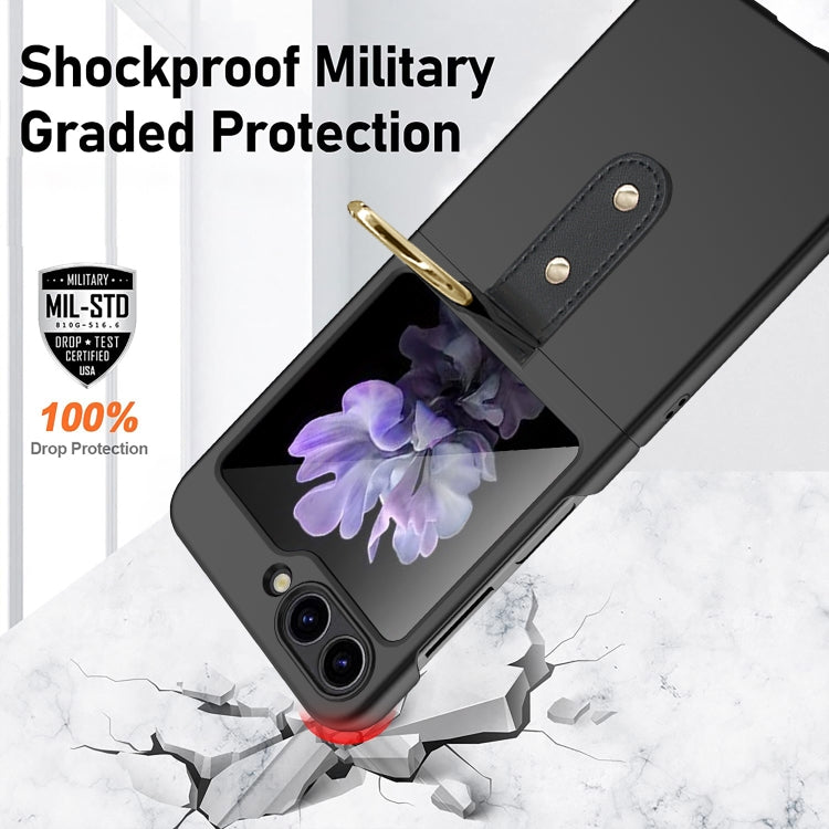 For Samsung Galaxy Z Flip5 Oil-sprayed Ring PC Phone Case