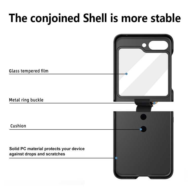 For Samsung Galaxy Z Flip5 Oil-sprayed Ring PC Phone Case