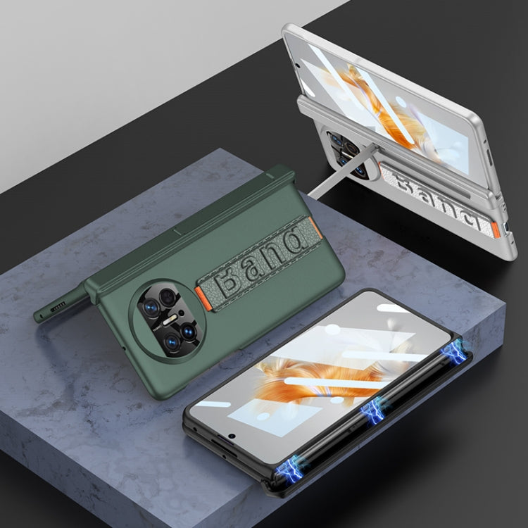 For Huawei Mate X3 GKK Magnetic Fold Hinge Phone Case with Wrist Strap