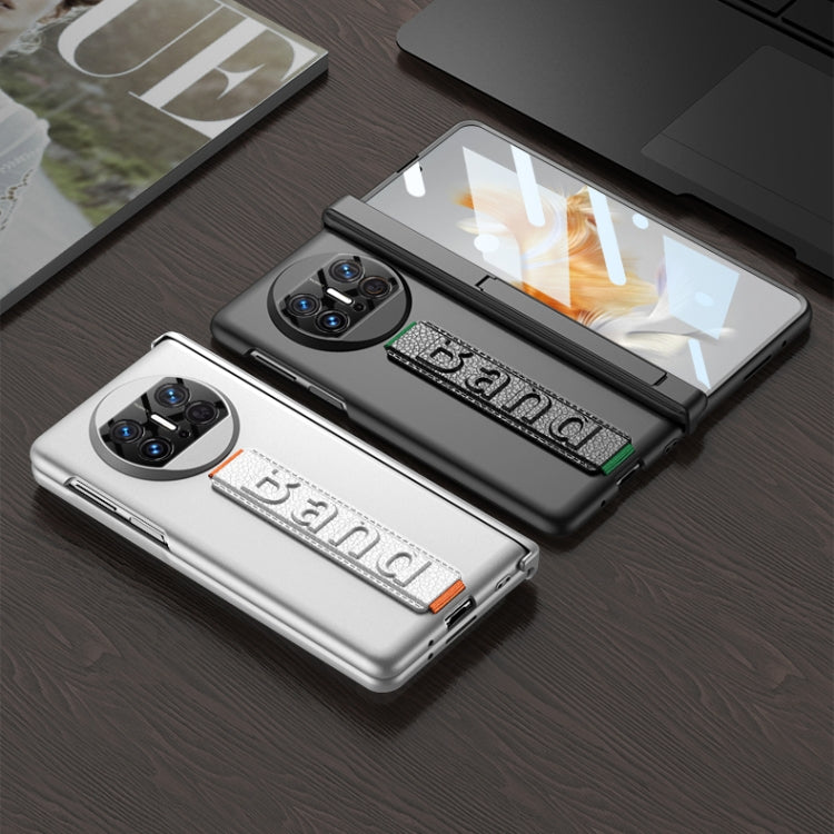 For Huawei Mate X3 GKK Magnetic Fold Hinge Phone Case with Wrist Strap