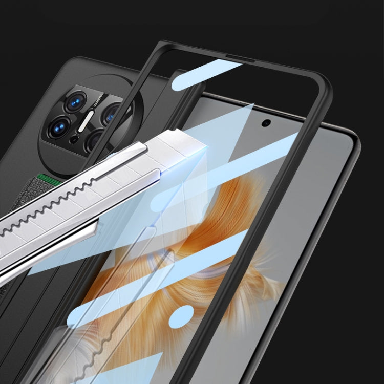 For Huawei Mate X3 GKK Magnetic Fold Hinge Phone Case with Wrist Strap