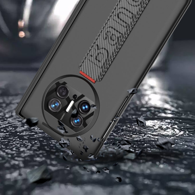 For Huawei Mate X3 GKK Magnetic Fold Hinge Phone Case with Wrist Strap