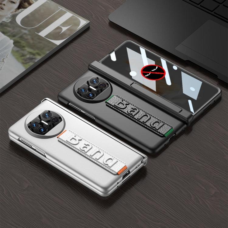 For Huawei Mate X3 GKK Privacy Magnetic Hinge Phone Case with Wrist Strap