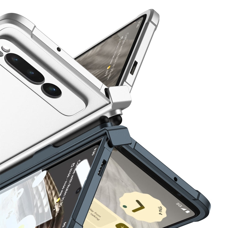 For Google Pixel Fold GKK Skin Feel Airbag Hinge Shockproof Phone Case with Pen(Black)