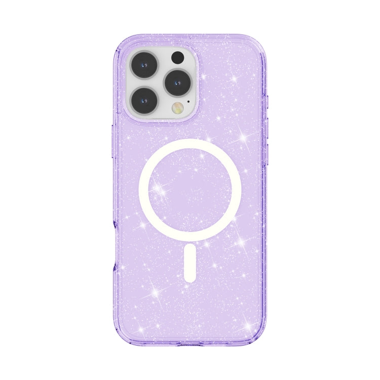 For iPhone 16 Pro Max Terminator Style Glitter Powder MagSafe Magnetic Phone Case