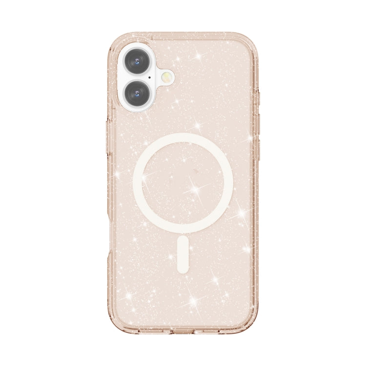For iPhone 16 Plus Terminator Style Glitter Powder MagSafe Magnetic Phone Case