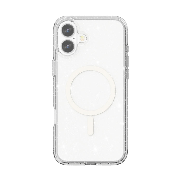 For iPhone 16 Terminator Style Glitter Powder MagSafe Magnetic Phone Case
