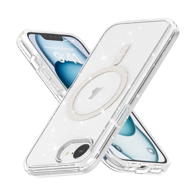 For iPhone 17e / 16e Terminator Style Glitter Powder MagSafe Magnetic Phone Case