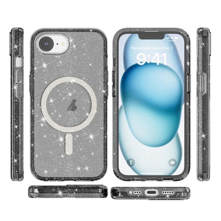 For iPhone 17e / 16e Terminator Style Glitter Powder MagSafe Magnetic Phone Case