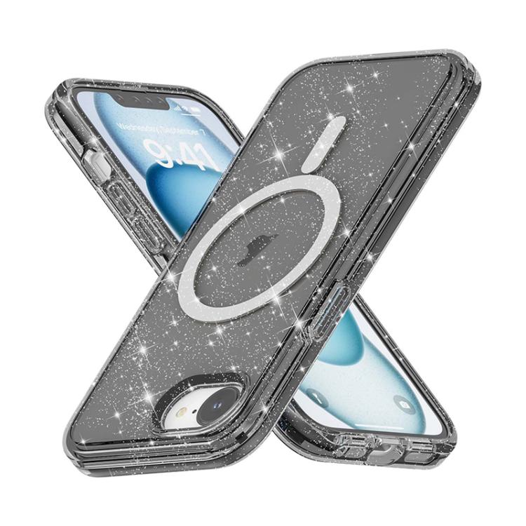 For iPhone 17e / 16e Terminator Style Glitter Powder MagSafe Magnetic Phone Case