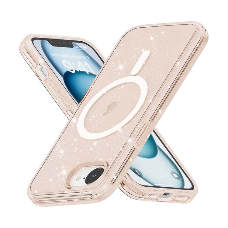 For iPhone 17e / 16e Terminator Style Glitter Powder MagSafe Magnetic Phone Case