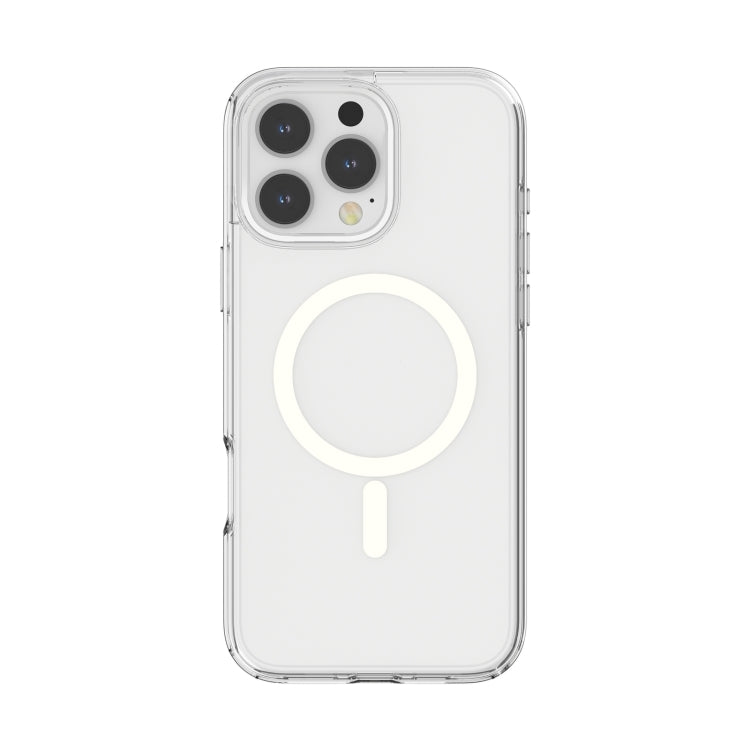 For iPhone 16 Pro Max Terminator Style Transparent MagSafe Magnetic Phone Case - Transparent