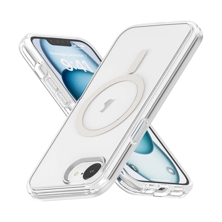 For iPhone 17e / 16e Terminator Style Transparent MagSafe Magnetic Phone Case - Transparent