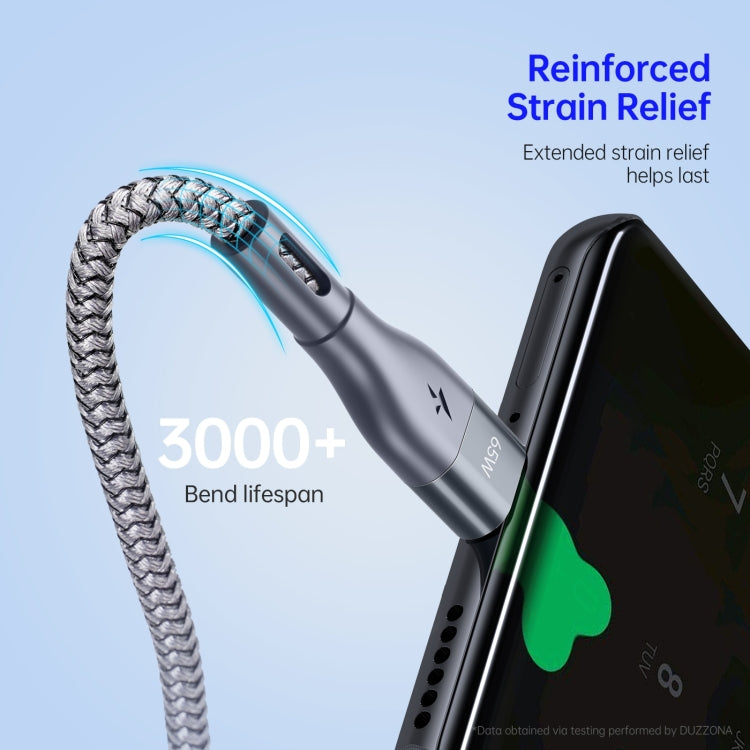 DUZZONA A2 PD 65W USB-C / Type-C to Type-C Fast Charging Data Cable, Length: