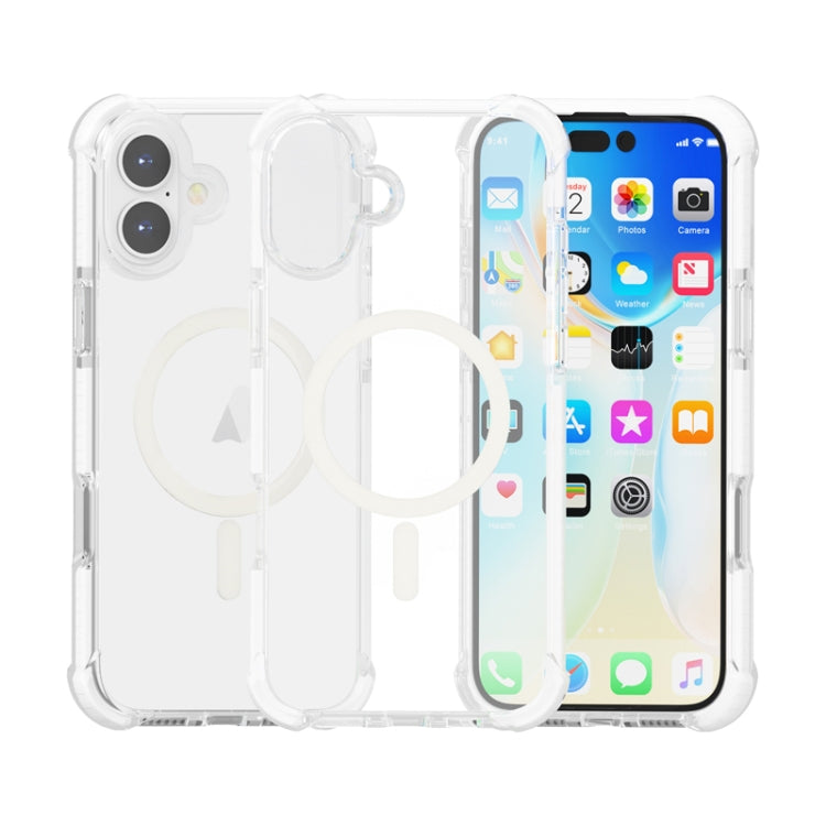 For iPhone 16 Plus Acrylic Magsafe Magnetic Shockproof Phone Case