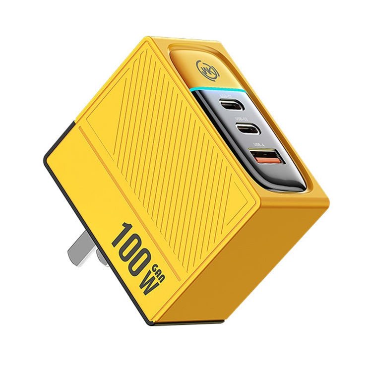 WK WP-U155 100W Dual Type-C+USB GaN Fast Charger, Plug: