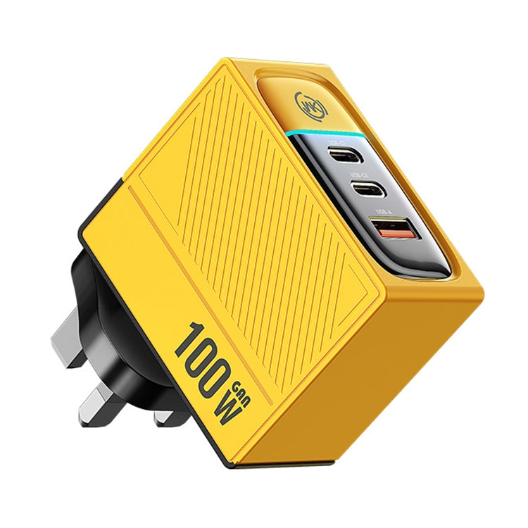 WK WP-U155 100W Dual Type-C+USB GaN Fast Charger, Plug: