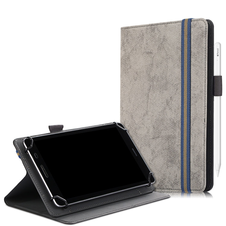 For 7-8 inch Marble Cloth Texture Horizontal Flip Universal Tablet PC Leather Case with Pen Slot & Holder