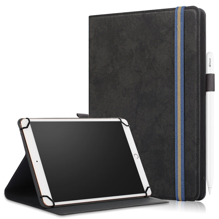 For 9-11 inch Marble Cloth Texture Horizontal Flip Universal Tablet PC Leather Case with Pen Slot & Holder