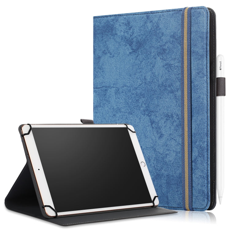 For 9-11 inch Marble Cloth Texture Horizontal Flip Universal Tablet PC Leather Case with Pen Slot & Holder