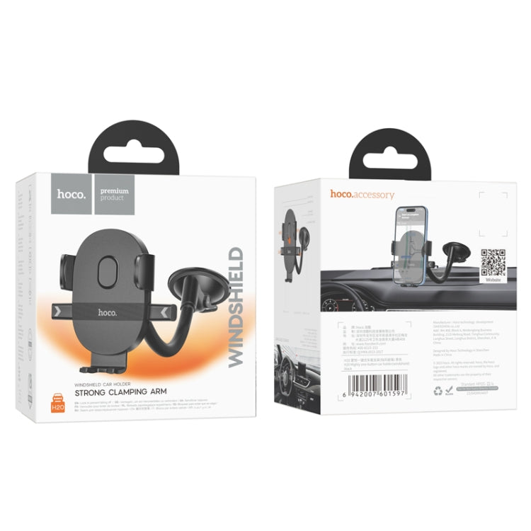hoco H20 Mighty One-button Windshield Car Holder(Black)